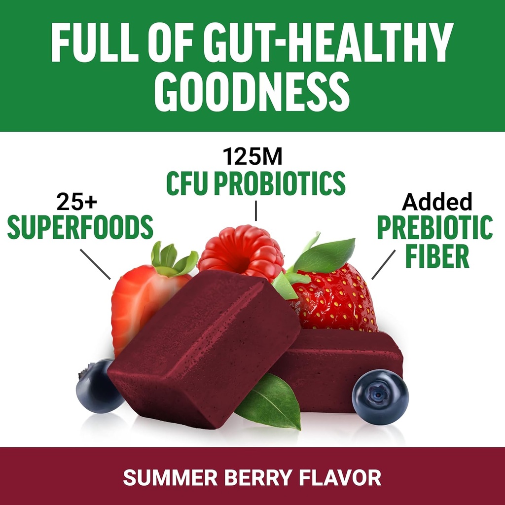 FORCE FACTOR Smarter Greens Superfood Chews, 2-Pack, Greens and Superfoods with Probiotics, Antioxidants, and Fiber, Greens Supplement to Support Digestion, Nitric Oxide, and Energy, 120 Soft Chews 4