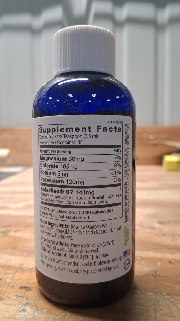 Liquid Ionic Electrolyte Supplement | Replenish | Rehydrate | Supports Muscle Health | Sodium, Potassium, Calcium, Magnesium, Trace Minerals | Vegan & Keto Friendly 5