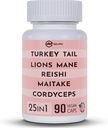 Turkey Tail 3000mg Lions Mane 3000mg Reishi 1500mg Mushroom Blend with Chaga Maitake Cordyceps Shiitake Field | Mushroom Blend | Focus Pills - 90 Count (90 Count Pack of 1) 2