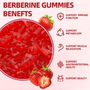 Berberine Gummies with Ceylon Cinnamon 1500mg High Potency Berberine HCL Supplement for Immune and Metabolism Support, Sugar Free, Strawberry Flavor - 120 Count 5