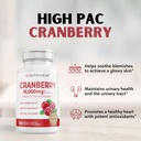 Cranberry Extract Pills Supplement 25% Proanthocyanidins with Vitamin C - Urinary Tract, Skin, Immune Support - 180 Veggie Capsules - Non-GMO, Gluten-Free, Vegan Friendly 3