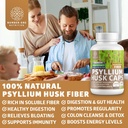 N1N Premium Psyllium Husk Capsules [All Natural,1450 MG] Powerful Soluble Fiber Supplement to Support Regularity and Digestive Health, 240 Caps 5