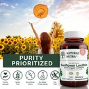 Natural Nutra Sunflower Lecithin 2000 mg Supplement, Supports Breastfeeding Moms with Plugged Milk Duct Relief, Liver & Brain Health Booster, Soy Free, Non-GMO, Gluten-Free, 120 Softge 4