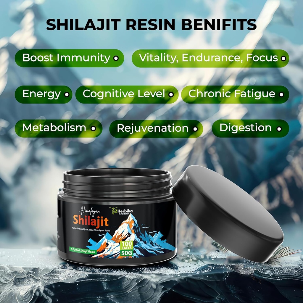 Pure Himalayan Shilajit Resin - 300 mg High Potency for Men & Women | 75% + Fulvic Acid | 85+ Trace Minerals | 60 Servings for Immune Support & Energy Boost. 5