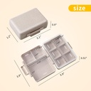 2 Pack 9 Compartments Travel Pill Organizer Box Moisture Proof Small Pill Case for Pocket Purse Daily Pill Holder Container for Medicine Vitami 4