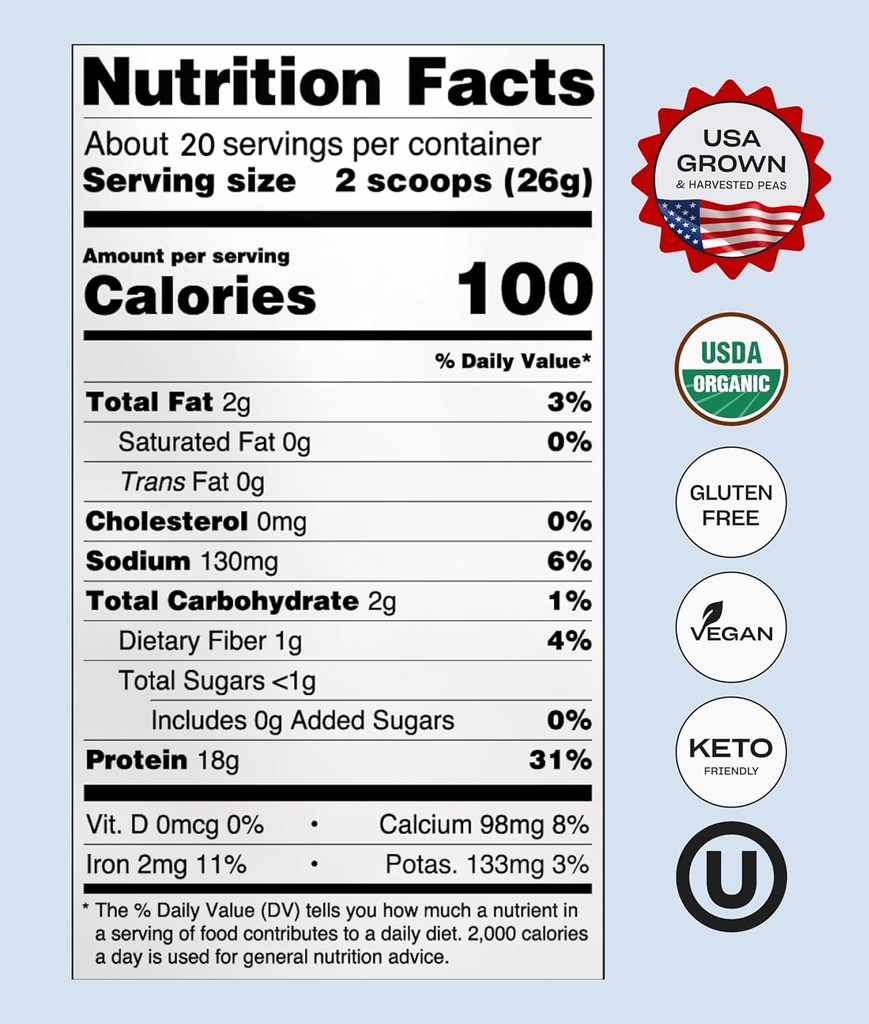 NUFYX® • Heavenly Protein® Powder • World’s Finest 100% Organic American Grown Peas • Vegan • Gluten Free • Low Carb (Creamy Vanilla, 40 Scoops) 4