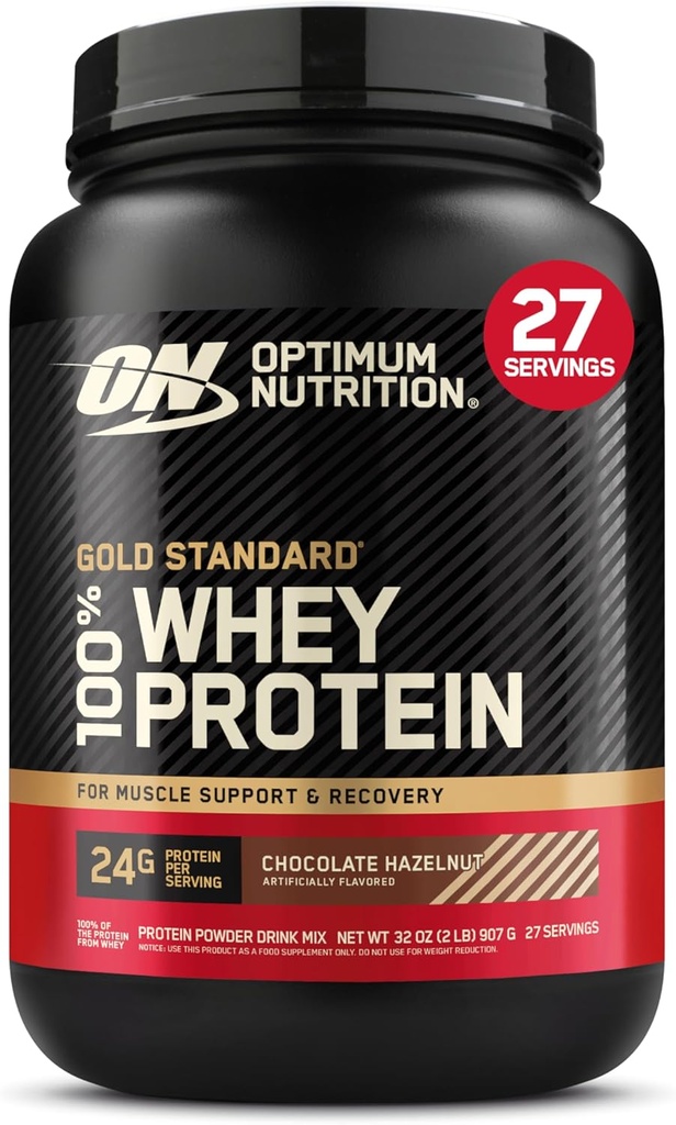 Optimum Nutrition Gold Standard 100% Whey Protein Powder, Chocolate Hazelnut, 2 Pound (Packaging May Vary) 2