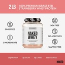 NAKED Strawberry Whey Protein Powder, Only 3 Ingredients, 25g Grass Fed Whey Protein Powder, Aid Muscle Growth & Recovery - 24 Servings 4