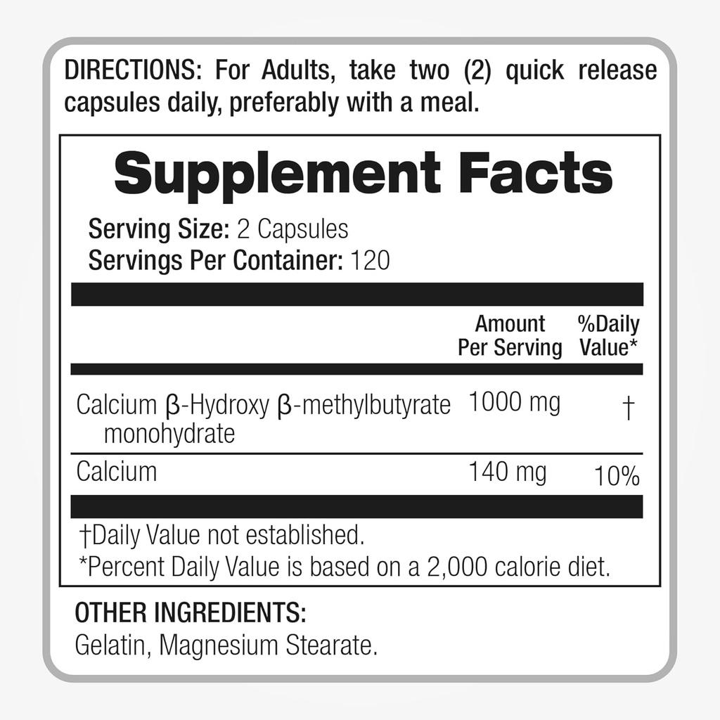 FITO MEDIC'S Lab | hmb |240 Capsules |1000 mg| hmb Supplement | hmb Free Acid| beta-hydroxybutyrate | Concentrate Extract | Ultra high Absorption. 4