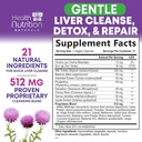 Gentle Liver Cleanse Detox & Repair Formula - Advanced Liver Support Supplement with Silymarin Milk Thistle, Dandelion Root, Artichoke Extract, Turmeric, Choline, & Beetroot - 180 Veggie Capsules 3