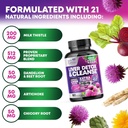 Gentle Liver Cleanse Detox & Repair Formula - Advanced Liver Support Supplement with Silymarin Milk Thistle, Dandelion Root, Artichoke Extract, Turmeric, Choline, & Beetroot - 180 Veggie Capsules 4