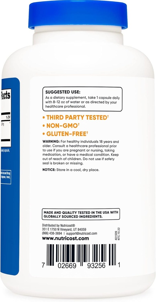 Nutricost Milk Thistle 1,000mg Equivalent, 240 Capsules (3 Pack) - 250mg of 4:1 Extract - Vegan, Non-GMO and Gluten Free 4