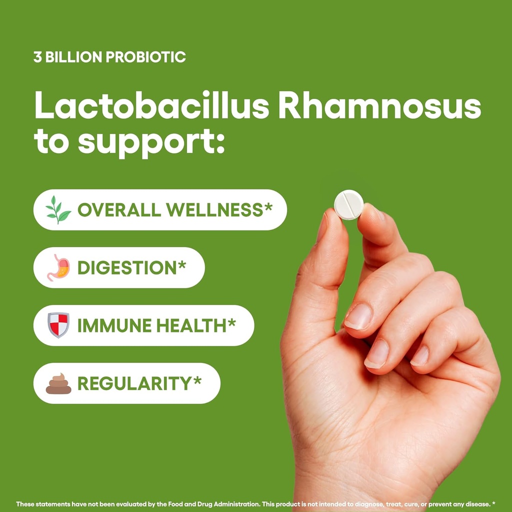 Lactobacillus Rhamnosus Probiotic Supplement 240 Tablets 3 Billion CFU Probiotics for Men & Women Supports Intestinal Digestive & Gut Health (240, Lactobacillus Rhamnosus) 5