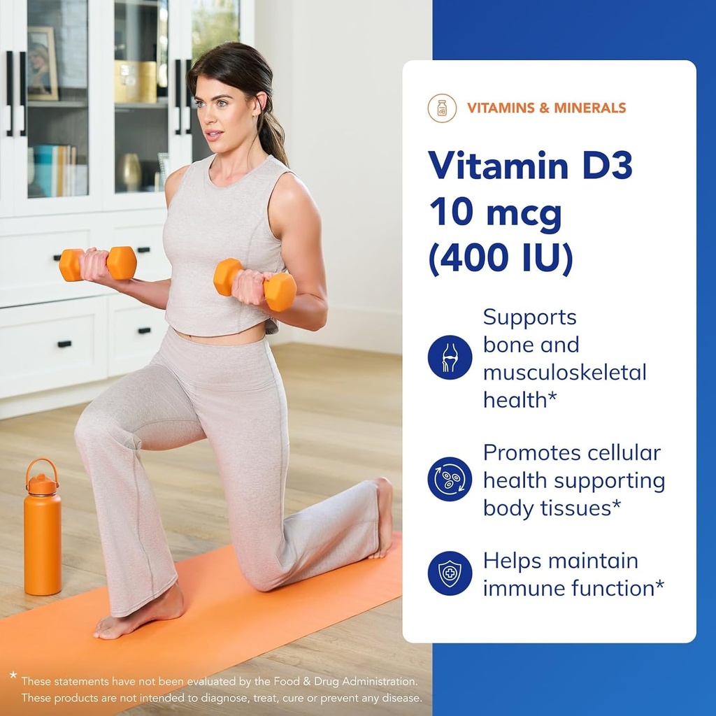 Pure Encapsulations Vitamin D3 10 mcg (400 IU) | Hypoallergenic Support for Bone, Breast, Cardiovascular, Colon and Immune Health | 120 Capsules 4