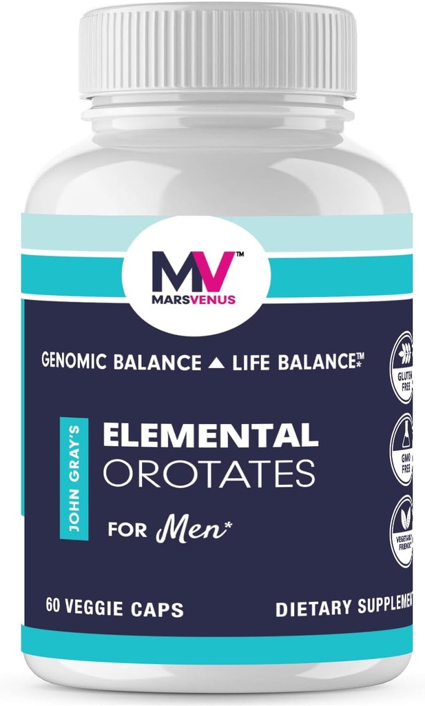 MARS VENUS Stress Relief Supplement with Lithium Orotate Ashwagandha Saffron Berberine Rhodiola Bacopa Fulvic Minerals - Elemental Orotates Mood Support Capsules for for Men - 60 Count 2