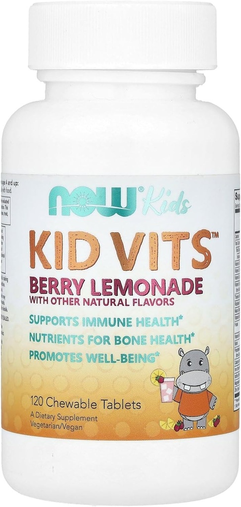 NOW Foods Kid Vits Berry Lemonade 120 Chewable Tablet 2