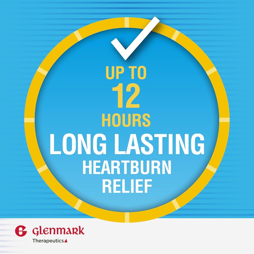 Glenmark Maximum Strength Famotidine Tablets, 20 mg, Acid Reducer for Heartburn Relief, 100 Count 6