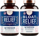 WINDSOR BOTANICALS Menopause Supplements and Bloat Relief Probiotic - Female Helath Bundle 2