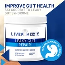 Leaky Gut Repair Gut Health Support Powder Glutamine Slippery Elm for IBS Heartburn Relief Bloating to Soothe Stomach for Women & Men Capsules (Unflavored) 180g 3