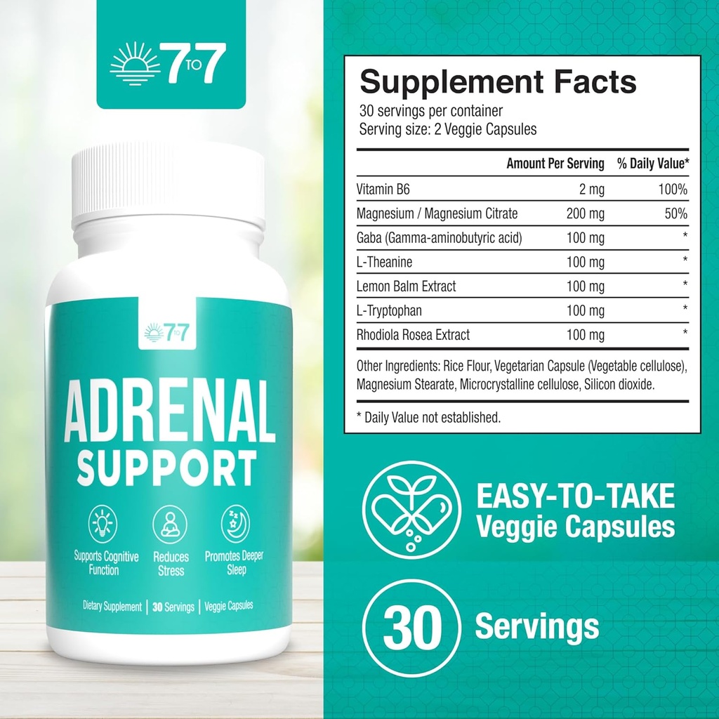 Adrenal Support Supplement - Manage Cortisol, Combat Fatigue, Boost Energy, Improve Sleep with Adaptogens & Minerals - Holistic Health & Balance 6