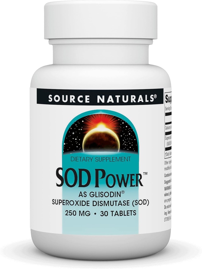 Source Naturals SOD Power As Glisodin, Superoxide Dismutase, Dietary Supplement 250mg - 30 Tablets 2