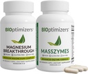 BiOptimizers Magnesium Breakthrough 4.0, (30 Capsules) & MassZymes 4.0, (120 Capsules) - Natural Sleep, Brain, and Digestive Health Support Supplement Bundle 2