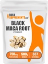 BulkSupplements.com Black Maca Powder - Black Maca Root Supplement, Herbal Supplement for Men & Women - Vegan, Gluten Free, 750mg per Serving, 500g (1.1 lbs) (Pack of 1) 2