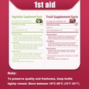 1st Aid Fruit-Veggies Supplement-Capsules Home-Essential Dietary-Supplements - 180Count Whole Food Fruit Vegetables Mixed Nutritional Supplements for Adults 4