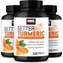 FORCE FACTOR Better Turmeric 3-Pack Joint Support Supplement Featuring HydroCurc Turmeric, Clinical Strength Joint Support, 360 Tablets, White Packaging 2