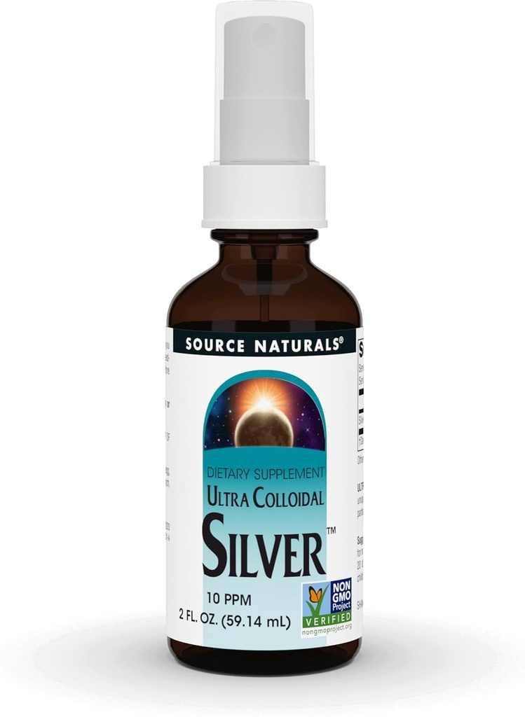 Source Naturals Ultra Colloidal Silver - Liquid Supplement for Immune System Support - 2 oz 2
