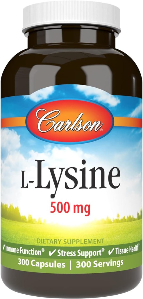 Carlson - L-Lysine, 500 mg, Supports Healthy Tissue & Muscle Development, 300 capsules 2