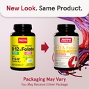 Jarrow Formulas Methyl B-12 1000MCG & Methyl Folate 400MCG,Extra Strength,Cellular Energy Metabolism & Cardiovascular Health Formula(1) With P-5-P,100Chewable Tabs,Up to a 100 Day Suppl,12Packs 3
