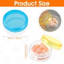Small Pill Organizer Box, 5 Pcs Travel Pill Case Holder Portable Daily Mini Pills Container BPA Free Medicine Storage Container for Purse Pocket Briefcase (Blue/Orange/Yellow/Black/Rose Red) 3