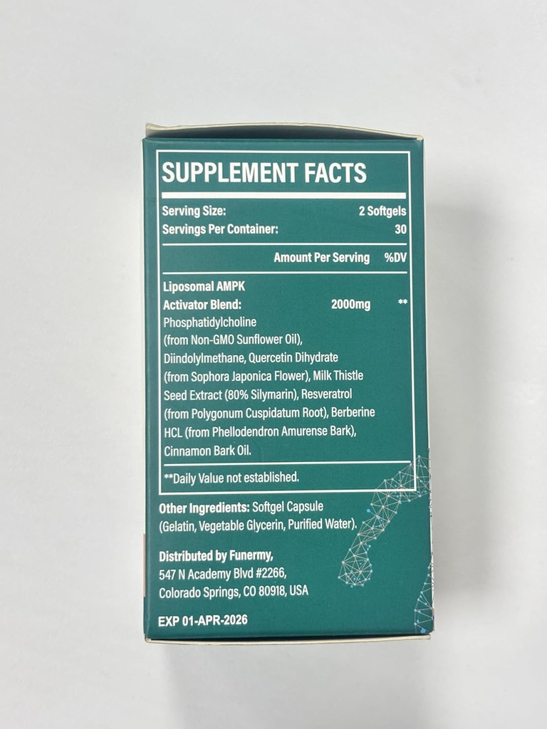 Liposomal AMPK Activator 2000 mg - High Bioavailability Berberine HCL,DIM,Milk Thistle,and Cinnamon Bark Capsule 6-in-1 AMPK Supplements for Antioxidant Support and Cellular Regulation, 120 Softgels 5