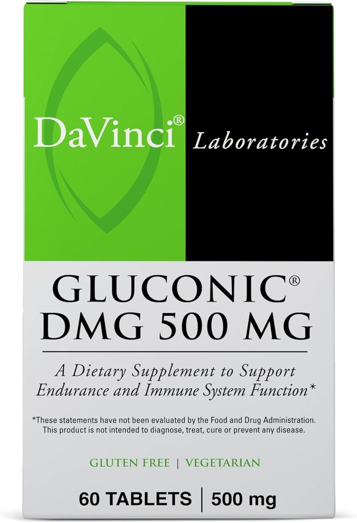 DAVINCI Labs Gluconic DMG 500 mg - Dietary Supplement to Support Endurance and Immune System Function* - with 500 mg N,N-Dimethylglycine per Tablet - Vegetarian - Gluten-Free - 60 Chewable Tablets 2