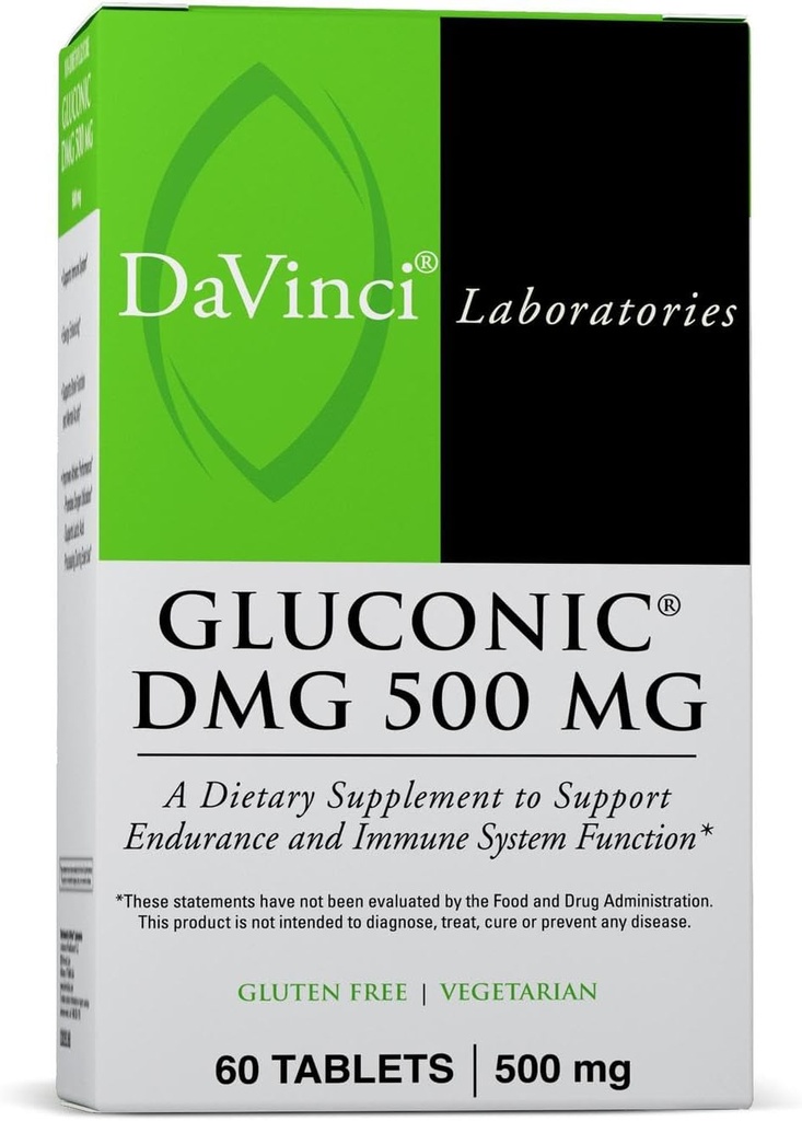 DAVINCI Labs Gluconic DMG 500 mg - Dietary Supplement to Support Endurance and Immune System Function* - with 500 mg N,N-Dimethylglycine per Tablet - Vegetarian - Gluten-Free - 60 Chewable Tablets 3