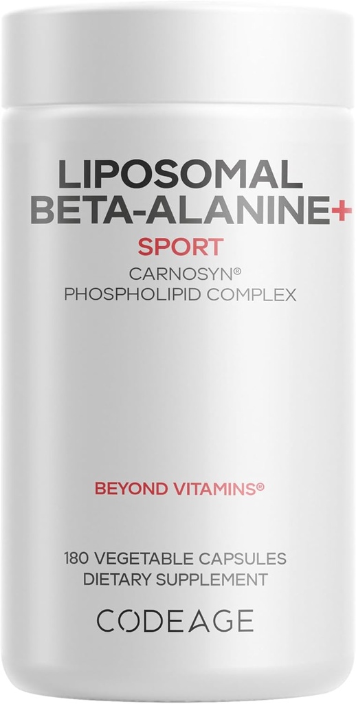 Codeage Liposomal Beta-Alanine Supplement - CarnoSyn Beta-Alanine - 2-Month Supply - Liposomal Delivery - Pre Workout, Post Workout and Sport Supplementation - Non-GMO - 180 Capsules 2
