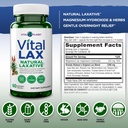 Vital Planet - Vital Lax Natural Laxative Cleanse Supplement for Occasional Constipation, with Magnesium Hydroxide, Slippery Elm, Aloe, and Triphala to Support Bowel Regularity 60 Capsules 3
