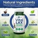 Vital Planet - Vital Lax Natural Laxative Cleanse Supplement for Occasional Constipation, with Magnesium Hydroxide, Slippery Elm, Aloe, and Triphala to Support Bowel Regularity 60 Capsules 4