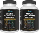 VITAMISAN 2-Pack Multi Collagen Plus Pills (Type I, II, III, X) for Anti-Aging, Hair, Skin, Nails and Joint Support, 80 Day Supply 240 Capsules 2