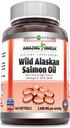 Amazing Omega Wild Alaskan Salmon Oil 2000mg Per Serving Softgels Supplement (360) 2