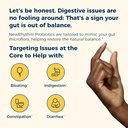 NewRhythm Probiotics 50 Billion CFU 20 Strains, 60 Veggie Capsules, Targeted Release Technology, Stomach Acid Resistant, No Need for Refrigeration, Non-GMO, Gluten Free (Pack of 2) 4