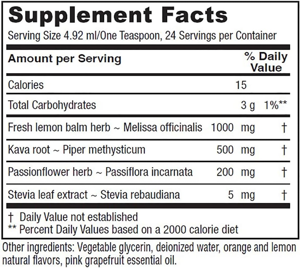 Vitanica Daily Calm Tonic, Natural Liquid Stress Relief Supplement, Dr. Formulated, Organic Lemon Balm, Kava Kava and Passion Flower, for Women, Men & Adults, Vegan, 4 Ounce (Daily Calm Tonic) 3