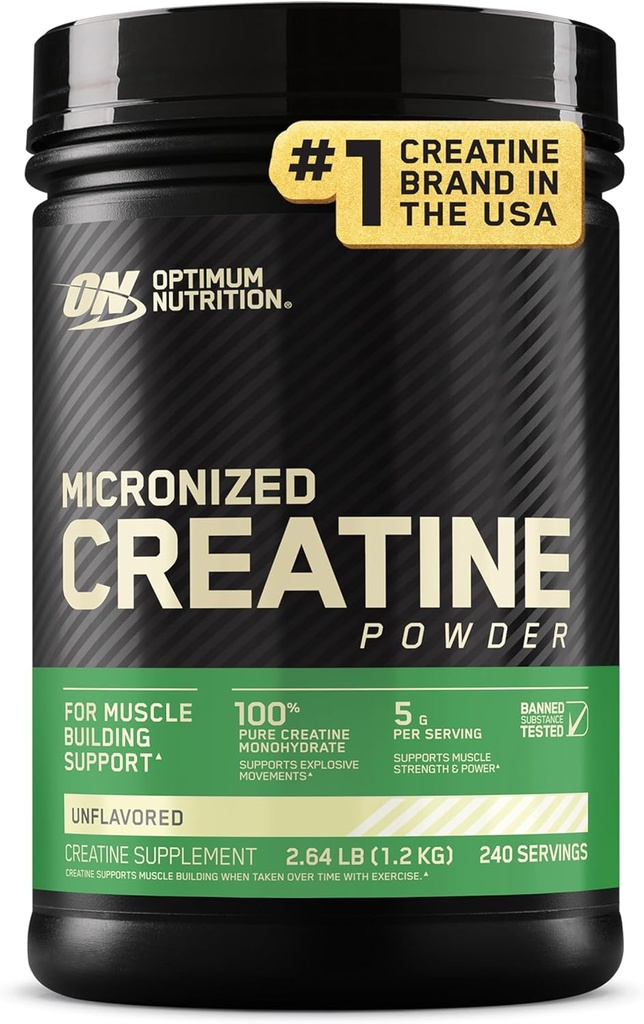 Optimum Nutrition Micronized Creatine Monohydrate Powder, Unflavored, 240 Servings, 1200 Grams (Packaging May Vary) 2