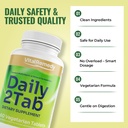 Daily2Tab - All You Need Multivitamin Plus Multimineral Formula. 26 Essential Nutrients for Women and Men, 60 Tablets 5