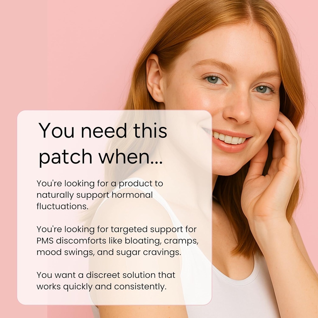 The Patch Remedy Pre Menstrual Patch | Chasteberry, Magnesium, Evening Primrose, Dong Quai, B6 & Vitamin E | 30 Patches 6