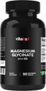 Magnesium Glycinate 1000 mg per Serving Providing 300mg of Elemental Magnesium - 90 Vegetarian Tablets - Chelated Form - Supports Muscle, Joint, and Heart Health* 2