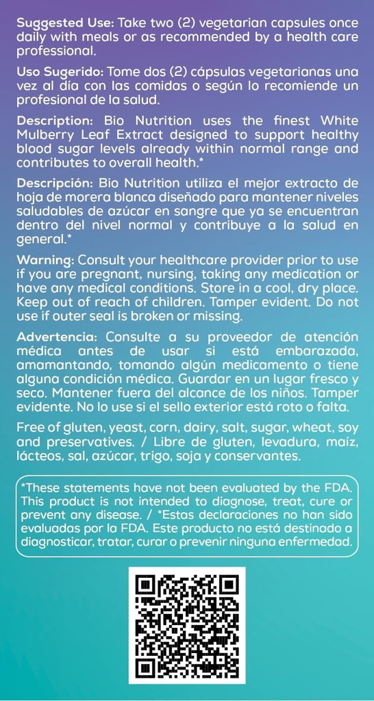 Bio Nutrition White Mulberry Extract 60 Vegetarian Capsules | General Wellness | Rich in Antioxidants | Immune Boosting Properties | Supports Eye Health 4