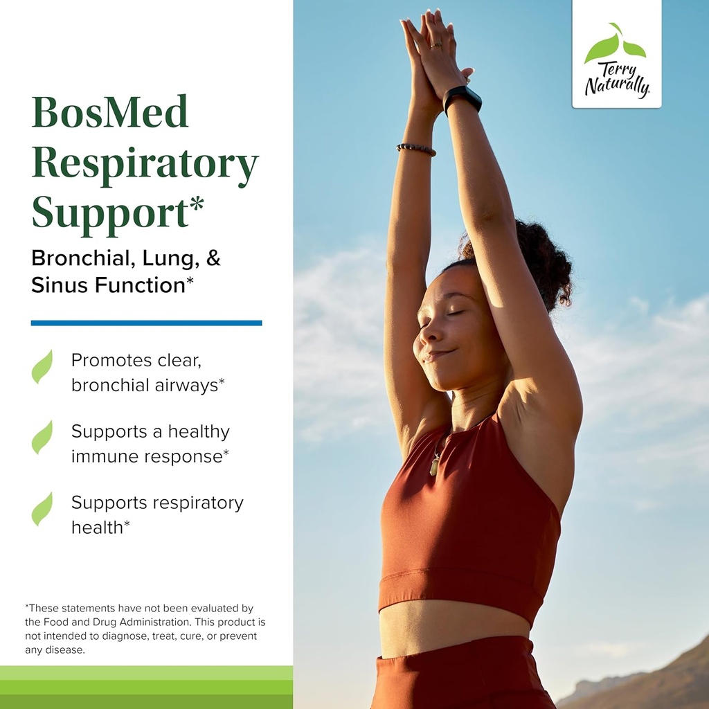 Terry Naturally BosMed Respiratory Support - Respiratory Support Supplement - Herbal Supplement for Lung Support - Healthy Lung Supplement for Clear Bronchial Passages - 60 Softgels 4