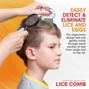 Lice Comb - (Pack of 2) Stainless Steel Professional Lice Combs and Head Lice Treatment to Effectively Get Rid of Hair Lice and Nits, Best Results for Infection and Re-infection in Kids & Adults 4